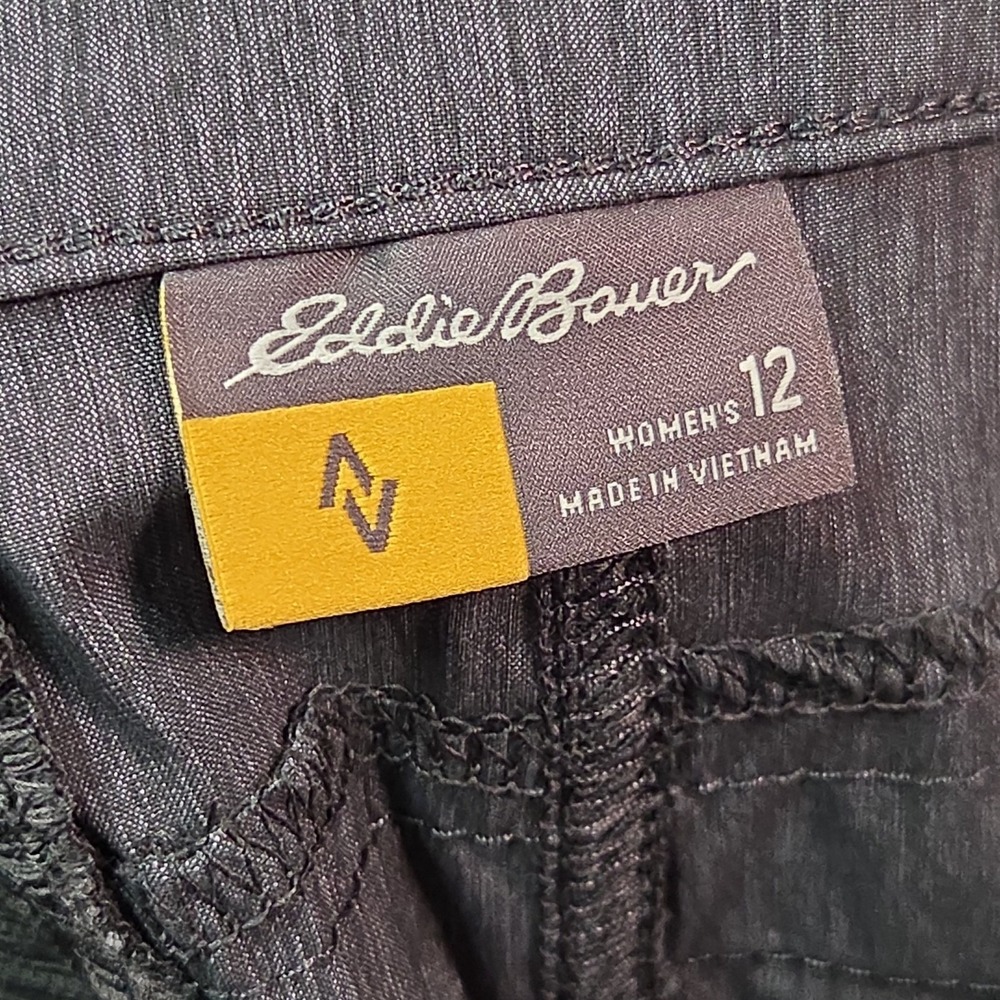Eddie Bauer Horizon Shorts Womens 12 Gray Hiking Outdoor Stretch Packable Travex - Picture 9 of 14